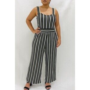 Express Women's Colorful Striped Jumpsuit Size M Wide Leg Sleeveless